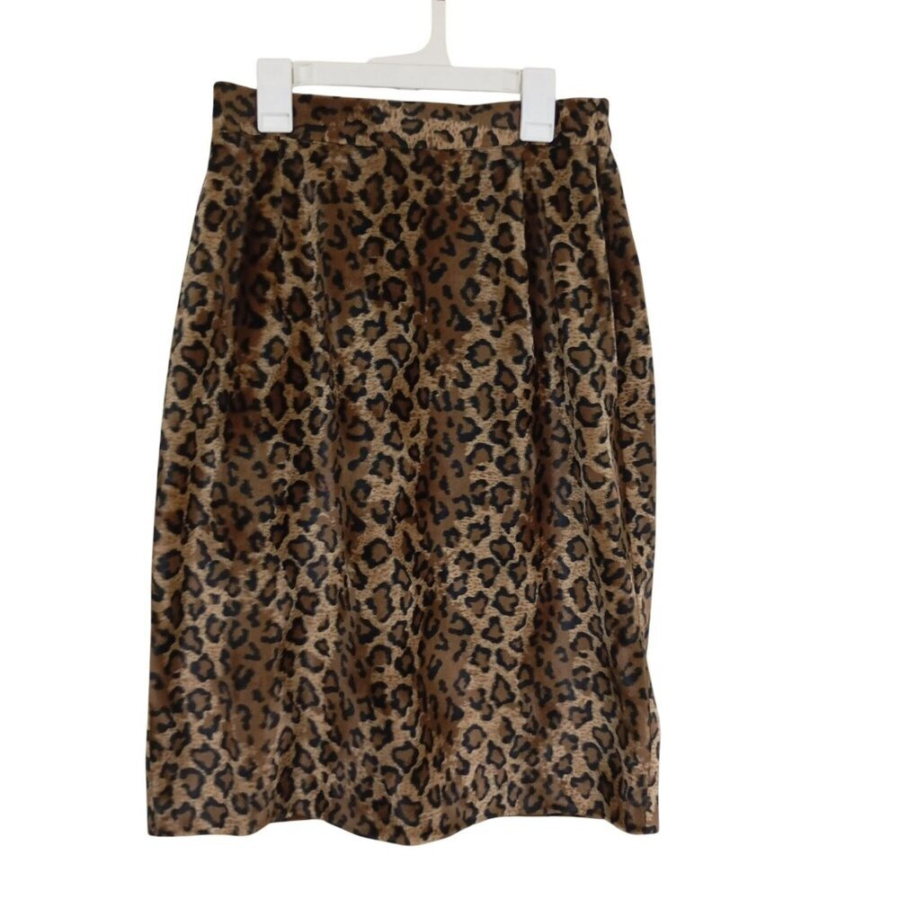 Joseph Ribkoff Sport Womens Leopard Print Midi Skirt Size 8 Elegant